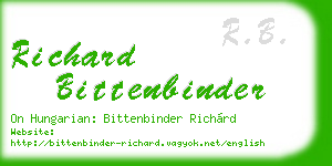 richard bittenbinder business card